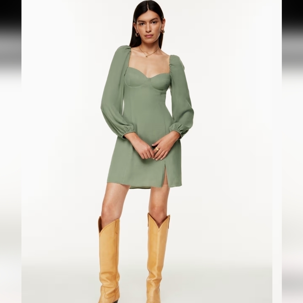 Aritzia Wilfred Novella Tan Dress Size 4